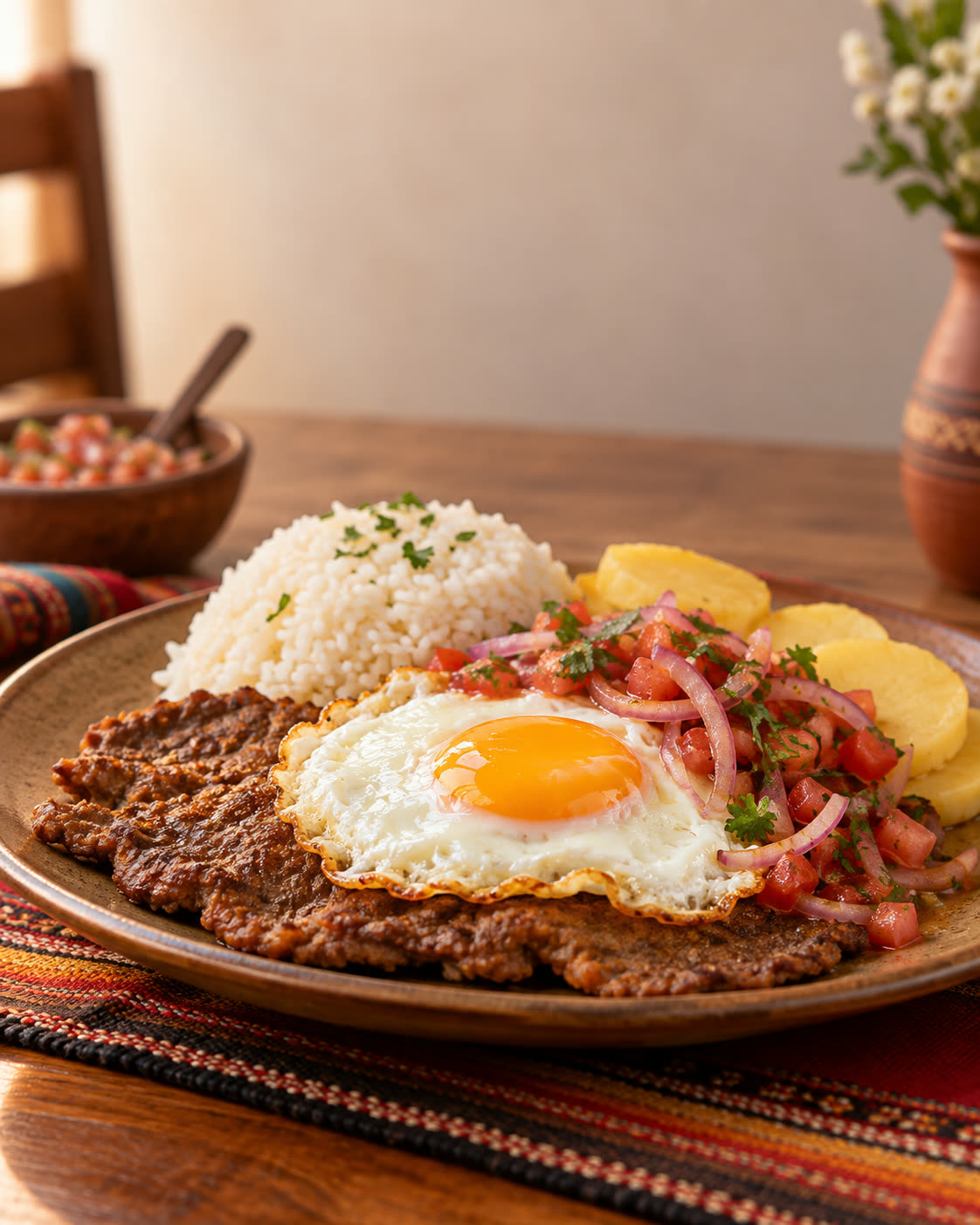 Concepto visual de un plato boliviano
